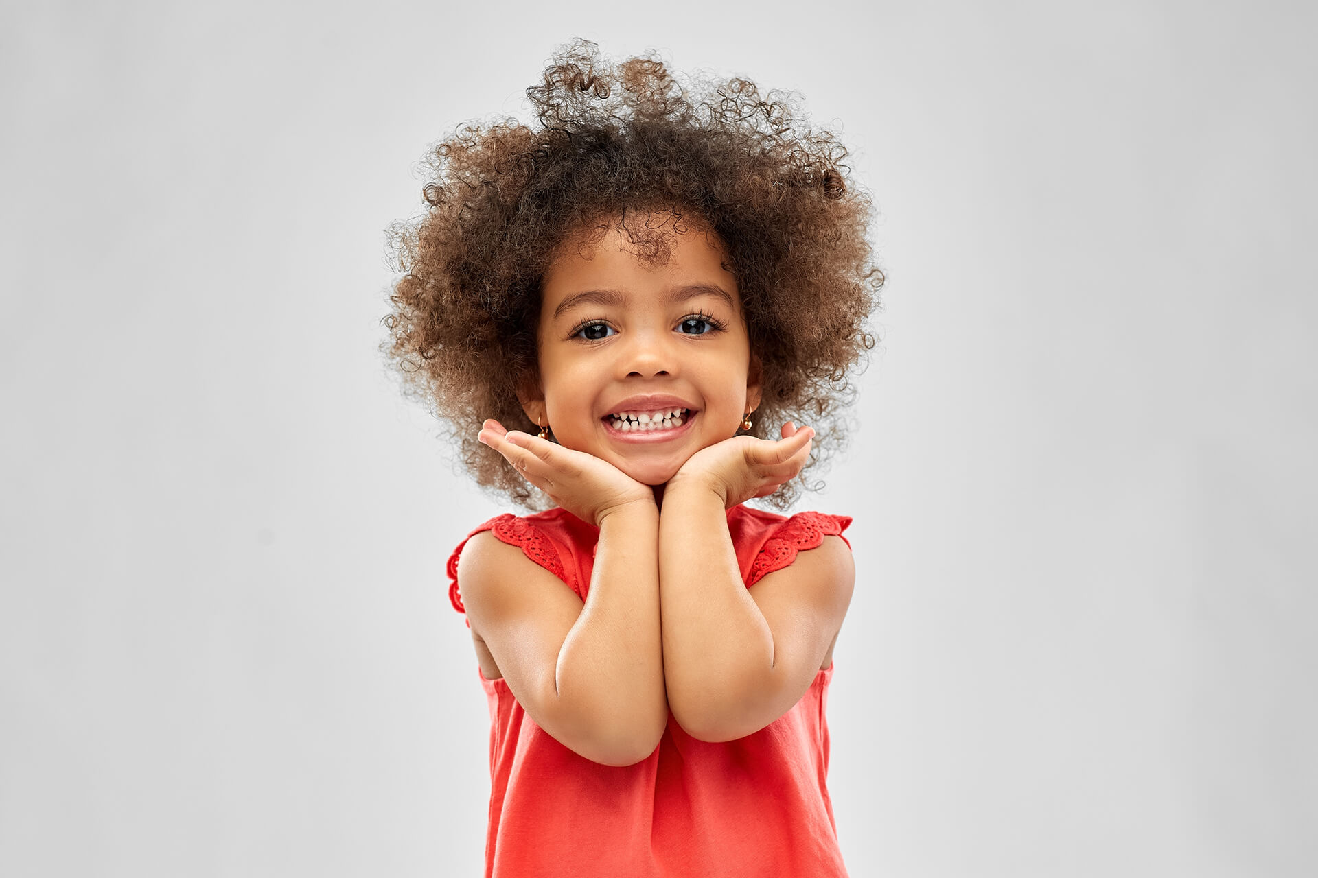 little african american girl smiling